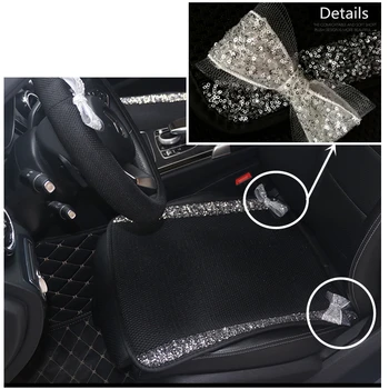 car seat cover for women driver seat Sequins bow knot automobiles cushion sets bling car decor accessories 
car seat cover for women driver seat Sequins bow knot automobiles cushion sets bling car decor accessories