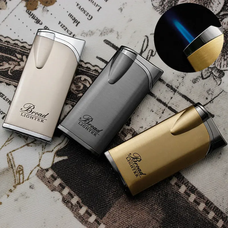 Creative Flat Thin Portable Plating Metal Lighters Gas Lighter Windproof Cigarette Lighter Blue Flame Cigar Butane Lighters
Creative Flat Thin Portable Plating Metal Lighters Gas Lighter Windproof Cigarette Lighter Blue Flame Cigar Butane Lighters