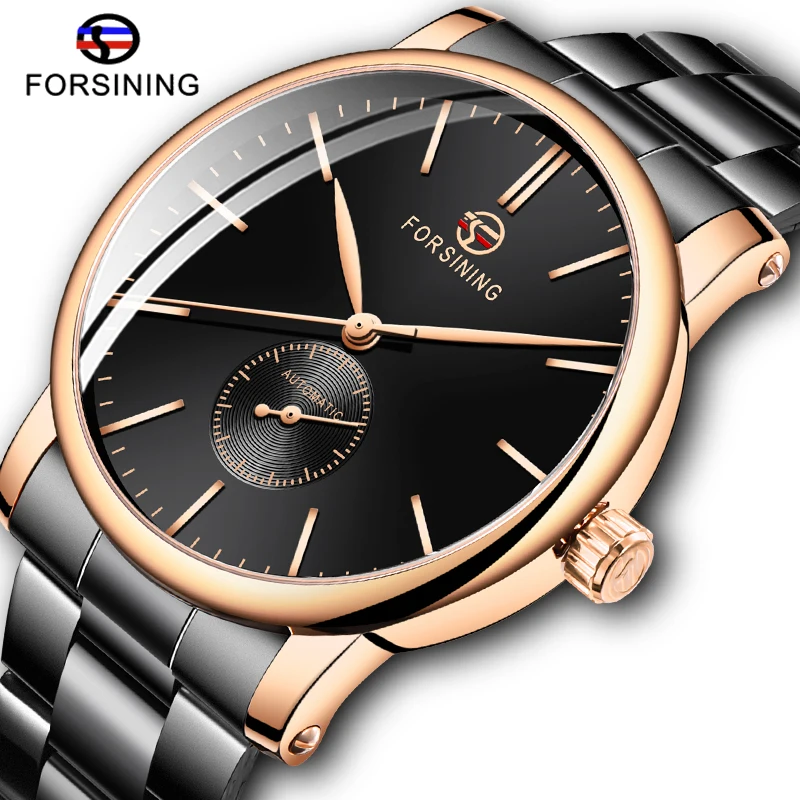 Fashion FORSINING Men's Automatic Mechanical Watch Sub Dial Black Simple Black Steel Wristwatch Montre Homme
Fashion FORSINING Men's Automatic Mechanical Watch Sub Dial Black Simple Black Steel Wristwatch Montre Homme
