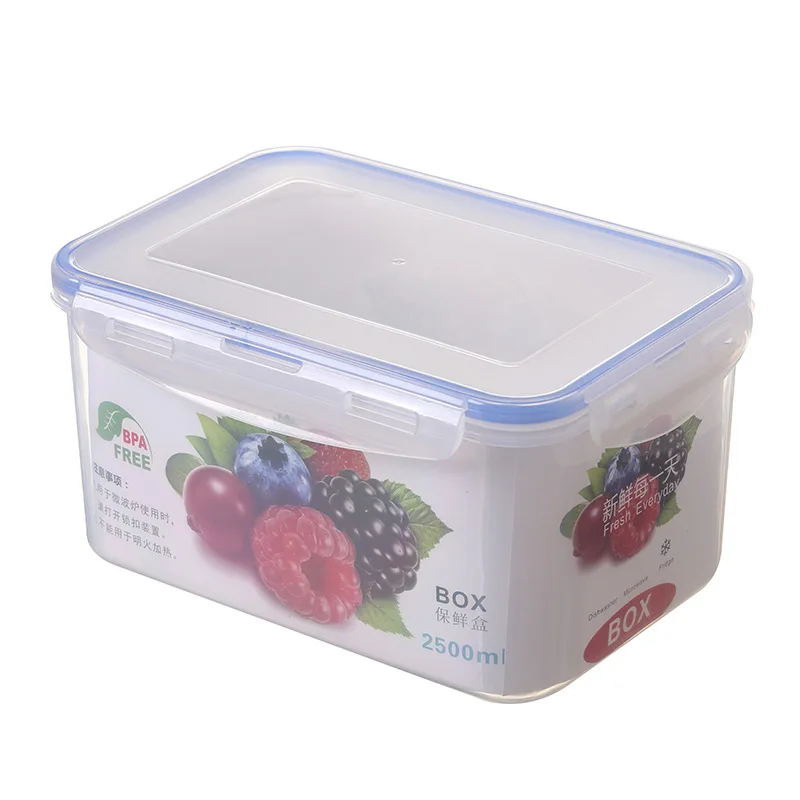 Rectangular 2500ML Practical Medium Fruit Refrigerator Freeze Airtight Food Plastic Fresh-keeping Container
Rectangular 2500ML Practical Medium Fruit Refrigerator Freeze Airtight Food Plastic Fresh-keeping Container