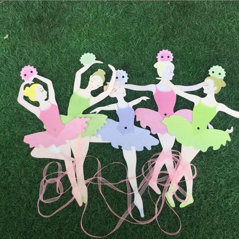 Новые балетные леггинсы девочек бумажный баннер флаг для маленькой принцессы