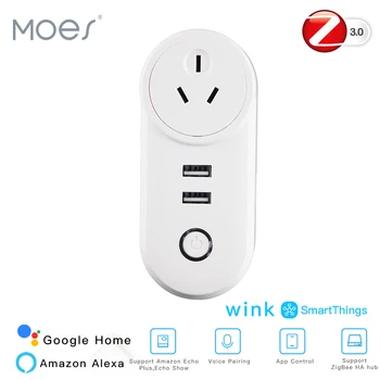 AU ZigBee3.0 Dual USB Wireless Socket Plug SmartThings App Remote Control Echo Plus Voice Control Work with Alexa Google Home.
AU ZigBee3.0 Dual USB Wireless Socket Plug SmartThings App Remote Control Echo Plus Voice Control Work with Alexa Google Home.