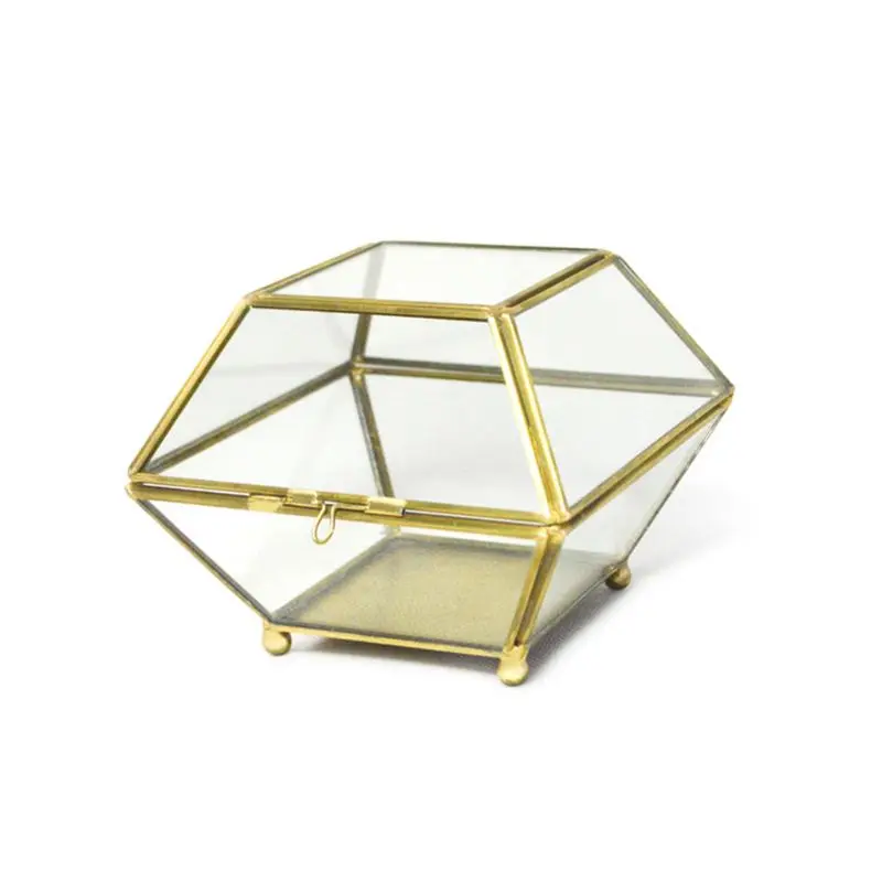 New 1PC Gold Transparent Geometrical Glass Jewelry Box Plant Terrarium Display with Lid
New 1PC Gold Transparent Geometrical Glass Jewelry Box Plant Terrarium Display with Lid