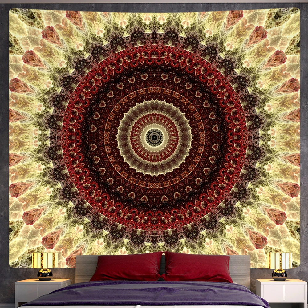 

New products Indian Mandala tapestry witchcraft wall tapestry Bohemian home decoration hippie, psychedelic scene mattress