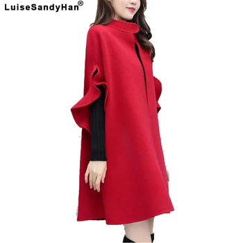 2019 Female long coat polyester A-line wool blends solid O-neck single button fall and winter office lady
2019 Female long coat polyester A-line wool blends solid O-neck single button fall and winter office lady