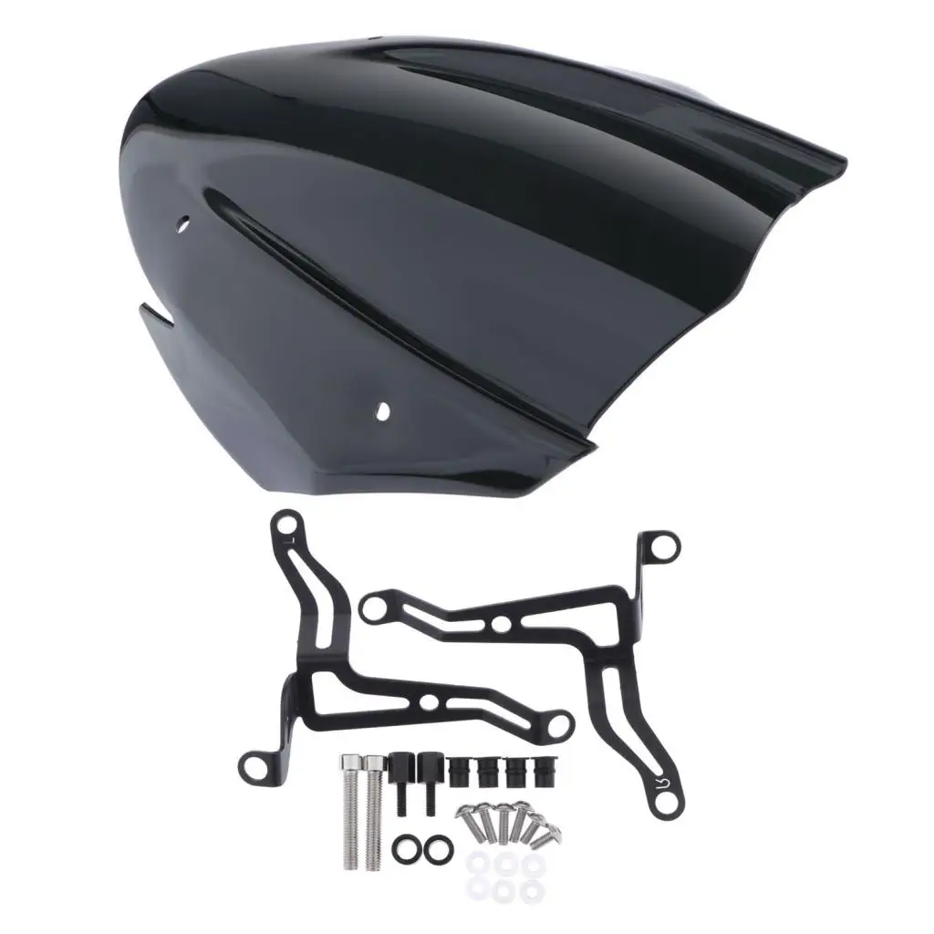 Motorcycle Windshield Shield Screen Protector Fairing Cover w/ Bracket Fit for Suzuki GSX-S 750 2017-19 (Black) Motorcycle Windshield Shield Screen Protector Fairing Cover w/ Bracket Fit for Suzuki GSX-S 750 2017-19 (Black)