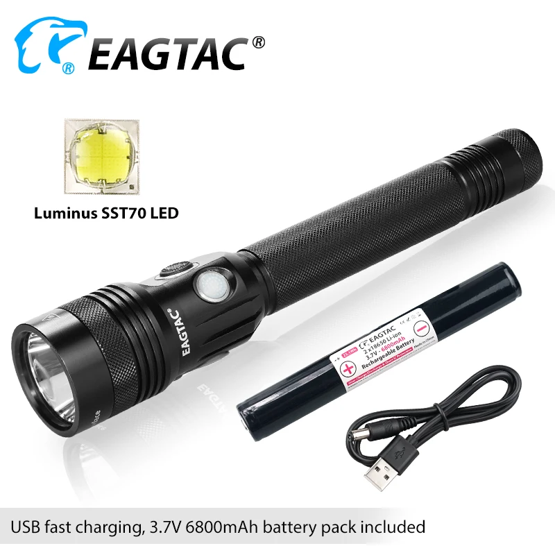 NEW EAGTAC GX30L2R MKII SST70 3100 Lumen Rechargeable LED Duty Flashlight for Police Hunting Battery Pack Included
NEW EAGTAC GX30L2R MKII SST70 3100 Lumen Rechargeable LED Duty Flashlight for Police Hunting Battery Pack Included