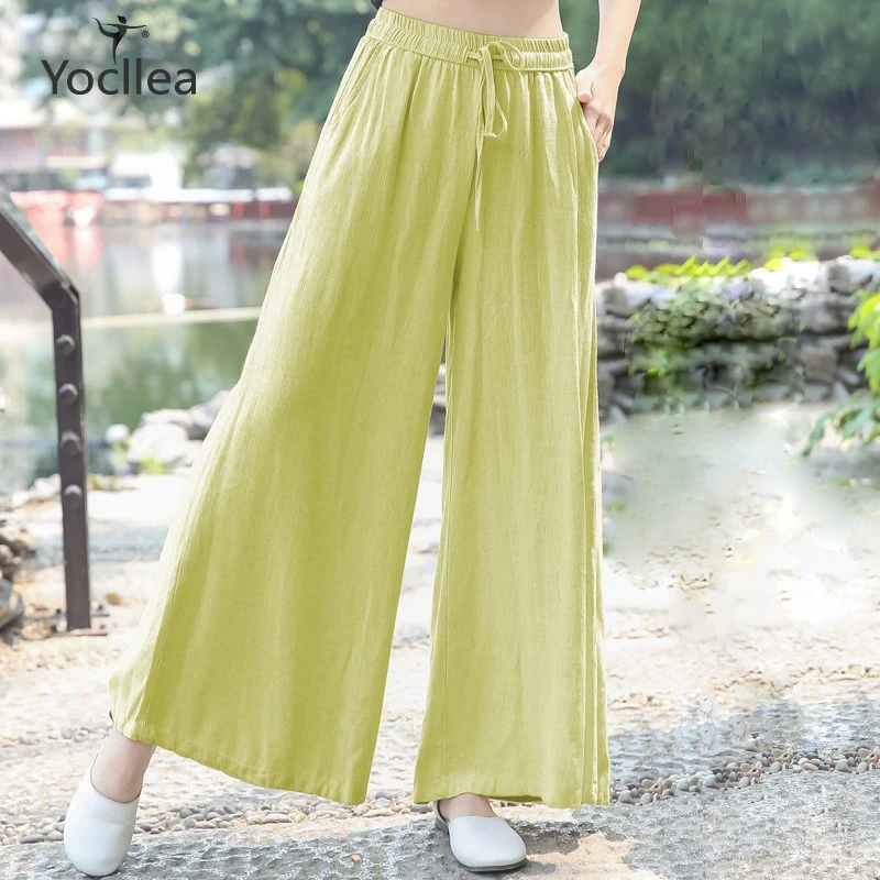 Long Casual Pants femme Spring summer Vintage Thin Loose Linen Pants OL wide Leg Pants soft women trousers 5 colors
Long Casual Pants femme Spring summer Vintage Thin Loose Linen Pants OL wide Leg Pants soft women trousers 5 colors
