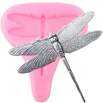 

3D Dragonfly Silicone Mold Cupcake Topper Fondant Cake Decorating Tools Jewelry Resin Clay Molds Candy Chocolate Gumpaste Moulds