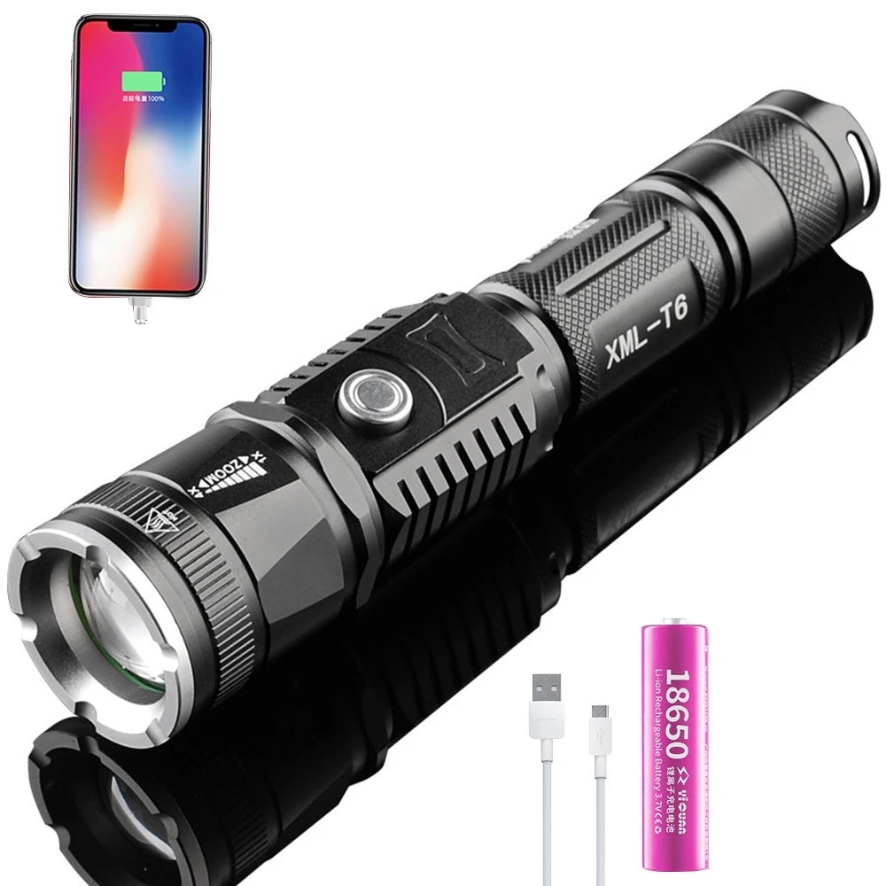 Super bright flashlight Multi-function usb rechargeable Retractable zoom five mode flashlight With charging treasure function
Super bright flashlight Multi-function usb rechargeable Retractable zoom five mode flashlight With charging treasure function