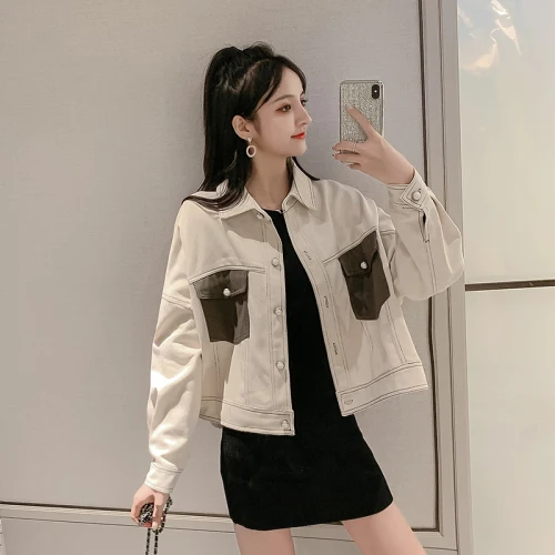 2019 Autumn Jacket Women Korean Style Vintage Pocket Patchwork Long Sleeve Short Oversized Denim Jacket Beige Jeans Jacket C234
2019 Autumn Jacket Women Korean Style Vintage Pocket Patchwork Long Sleeve Short Oversized Denim Jacket Beige Jeans Jacket C234