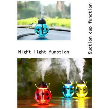 Car Air Freshener Ladybug Ultrasonic Car Humidifier 5V USB Led Light Suction Cup Portable Office Room Air Diffuser Mist Maker
Car Air Freshener Ladybug Ultrasonic Car Humidifier 5V USB Led Light Suction Cup Portable Office Room Air Diffuser Mist Maker