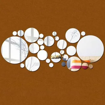 2sets Removable Acrylic Mirror Wall Sticker Circle Decoration Stickers DIY Wall Sticker for TV Background Decoration 
2sets Removable Acrylic Mirror Wall Sticker Circle Decoration Stickers DIY Wall Sticker for TV Background Decoration