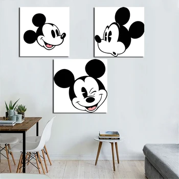 Prints Painting Modular Pictures 1panel White Black Mickey Mouse Canvas Wall Art Home Decoration Modern For Kids Poster Frame
Prints Painting Modular Pictures 1panel White Black Mickey Mouse Canvas Wall Art Home Decoration Modern For Kids Poster Frame