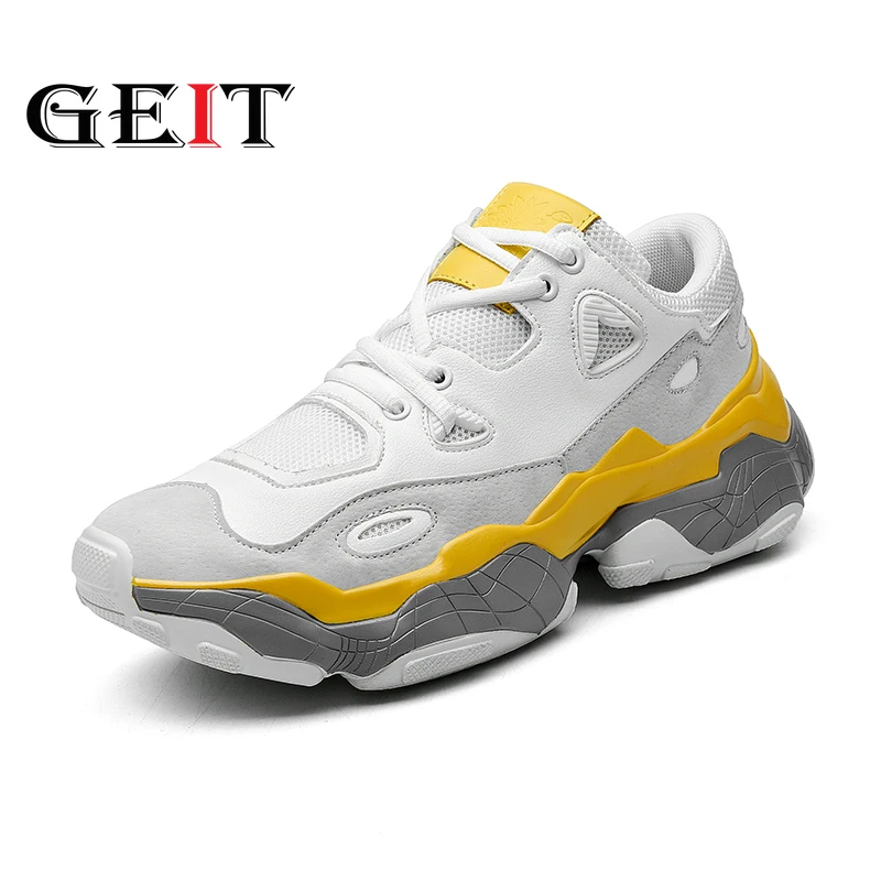 Autumn and Winter Men Shoes Sneakers High Quality Web Celebrity Thick Sole Dad Shoes for Male Mesh+PU Patchwork Men Casual Shoes 
Autumn and Winter Men Shoes Sneakers High Quality Web Celebrity Thick Sole Dad Shoes for Male Mesh+PU Patchwork Men Casual Shoes