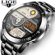 LIGE New 2021 Smart Watch Men Heart Rate Blood Pressure Information Reminder Sport Waterproof Smart Watch for Android IOS Phone
LIGE New 2021 Smart Watch Men Heart Rate Blood Pressure Information Reminder Sport Waterproof Smart Watch for Android IOS Phone