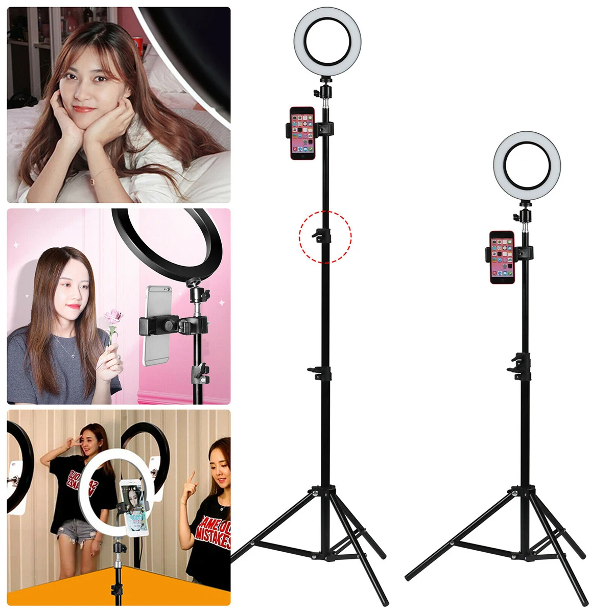 LED Ring Light Dimmable Photographic Lighting Ring Lights With Phone Clip And Tripod For Live Streaming Makeup Free Shipping
LED Ring Light Dimmable Photographic Lighting Ring Lights With Phone Clip And Tripod For Live Streaming Makeup Free Shipping