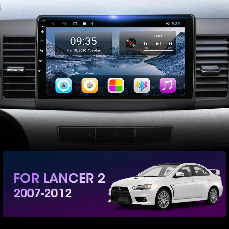 Vtopek 10 1 &quot2din Android 9 0 автомобильный Радио мультимедийный плеер для Mitsubishi Lancer 2007 2012