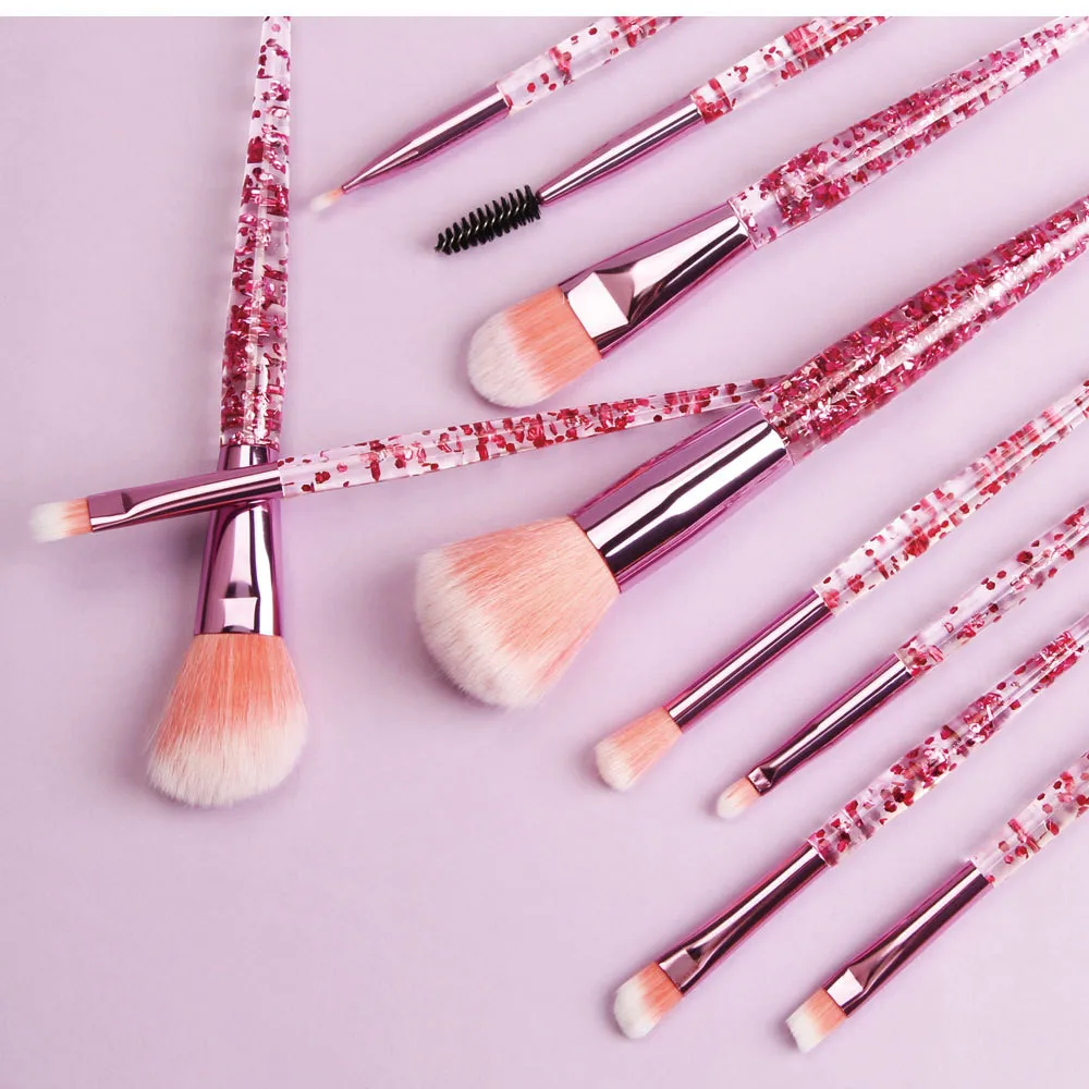 10Pcs Makeup Brushes Set Diamond Crystal brush set Foundation Blush Brush Powder Blending Eyeshadow Beauty Make up Brush Tool Ki
10Pcs Makeup Brushes Set Diamond Crystal brush set Foundation Blush Brush Powder Blending Eyeshadow Beauty Make up Brush Tool Ki