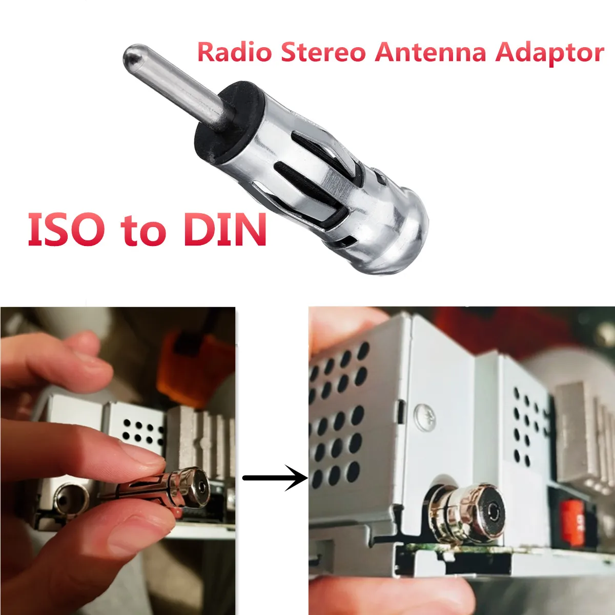 Generic Radio Universal Toyota ISO Connector To For Plug Antenna Stereo
