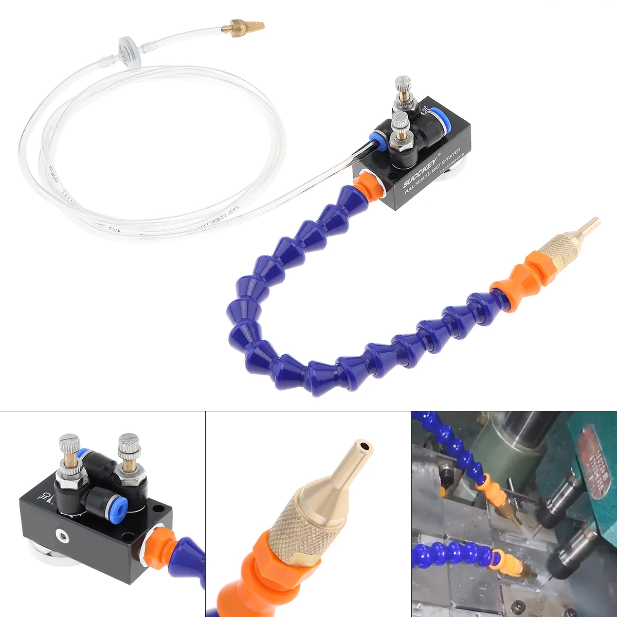 30cm Mist Coolant Lubrication Spray System with Adsorbable Magnetic Base and Fully Sealed Plastic Tube for CNC Lathe
30cm Mist Coolant Lubrication Spray System with Adsorbable Magnetic Base and Fully Sealed Plastic Tube for CNC Lathe