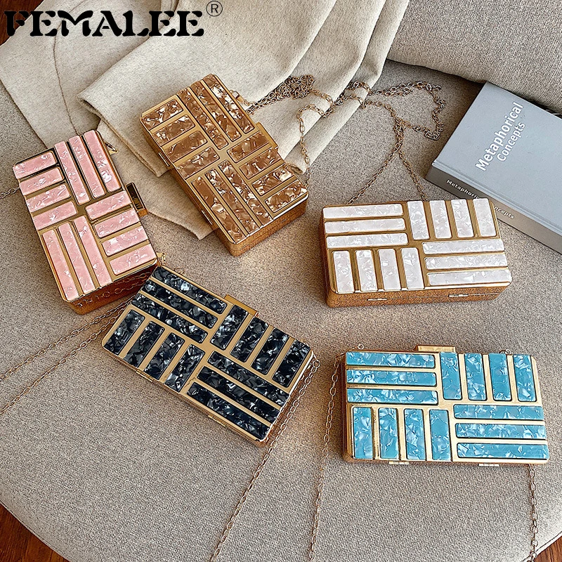 Small Chains Women Box Bag Wrought Iron Female Handbags Ladies Evening Party Clutch Panelled Marble Women Messenger Shoulder Bag 
Small Chains Women Box Bag Wrought Iron Female Handbags Ladies Evening Party Clutch Panelled Marble Women Messenger Shoulder Bag