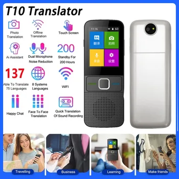 T10 Real-Time Language Translator 137 Languages Smart Translator 14 Languages Off-Line Photo Translation Portable Translator
T10 Real-Time Language Translator 137 Languages Smart Translator 14 Languages Off-Line Photo Translation Portable Translator