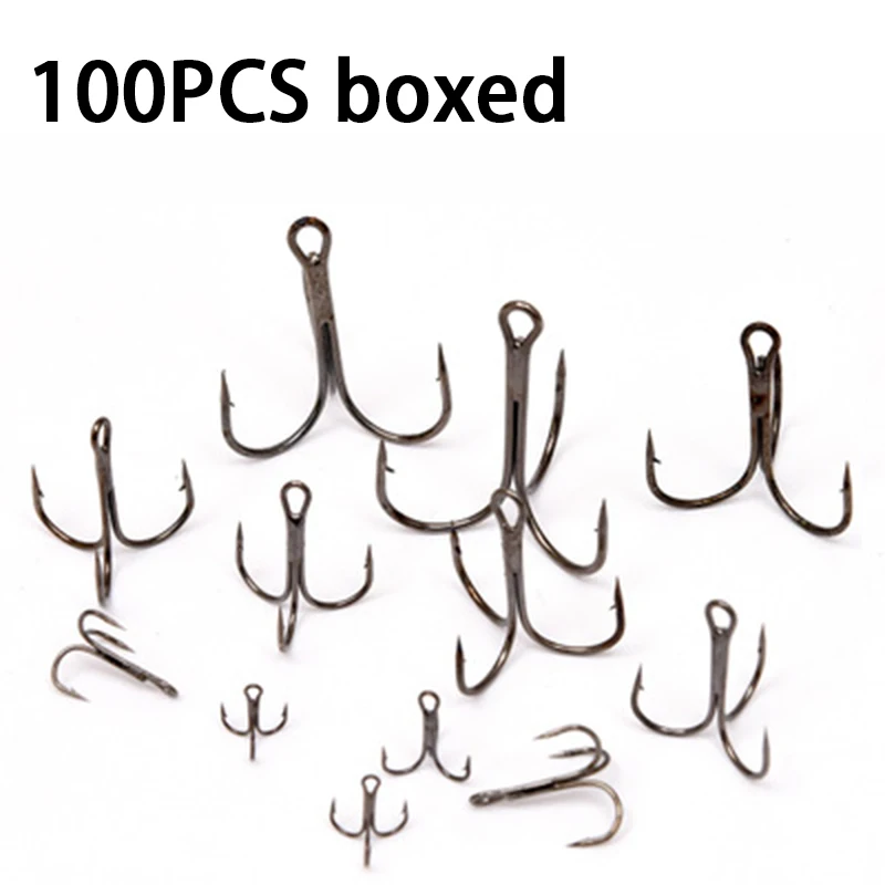 Fishing Hook 100 PCS/Set 1/2/4/6/8/10/12# Fishing Treble Hooks Super Sharp Triple Barbed Fishhooks Sea Tackle Tools Accessories
Fishing Hook 100 PCS/Set 1/2/4/6/8/10/12# Fishing Treble Hooks Super Sharp Triple Barbed Fishhooks Sea Tackle Tools Accessories