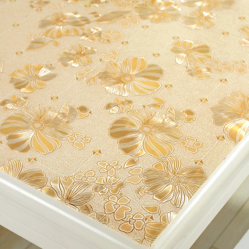 

Soft Glass Table Cover Transparent Pvc Table Cloths Kitchen Pattern Oil Tablecloth Glass Soft Cloth 1.0mm/1.5mm Mat Placepads