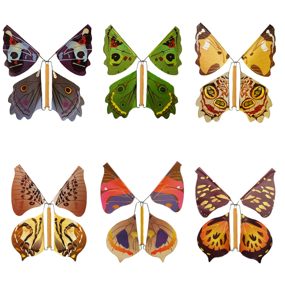 Flying Butterfly Children's Magic Prop Toy Magic Fairy Flying in the Book Butterfly Rubber Band Powered Wind Up Butterfly Toy Gr
Flying Butterfly Children's Magic Prop Toy Magic Fairy Flying in the Book Butterfly Rubber Band Powered Wind Up Butterfly Toy Gr