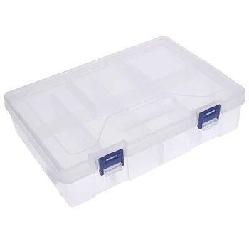 Double Layer 8-Cell Transparent Removable Plastic Storage Box Case with Blue Buckle for Hardware Jewelry Earring Tools
Double Layer 8-Cell Transparent Removable Plastic Storage Box Case with Blue Buckle for Hardware Jewelry Earring Tools