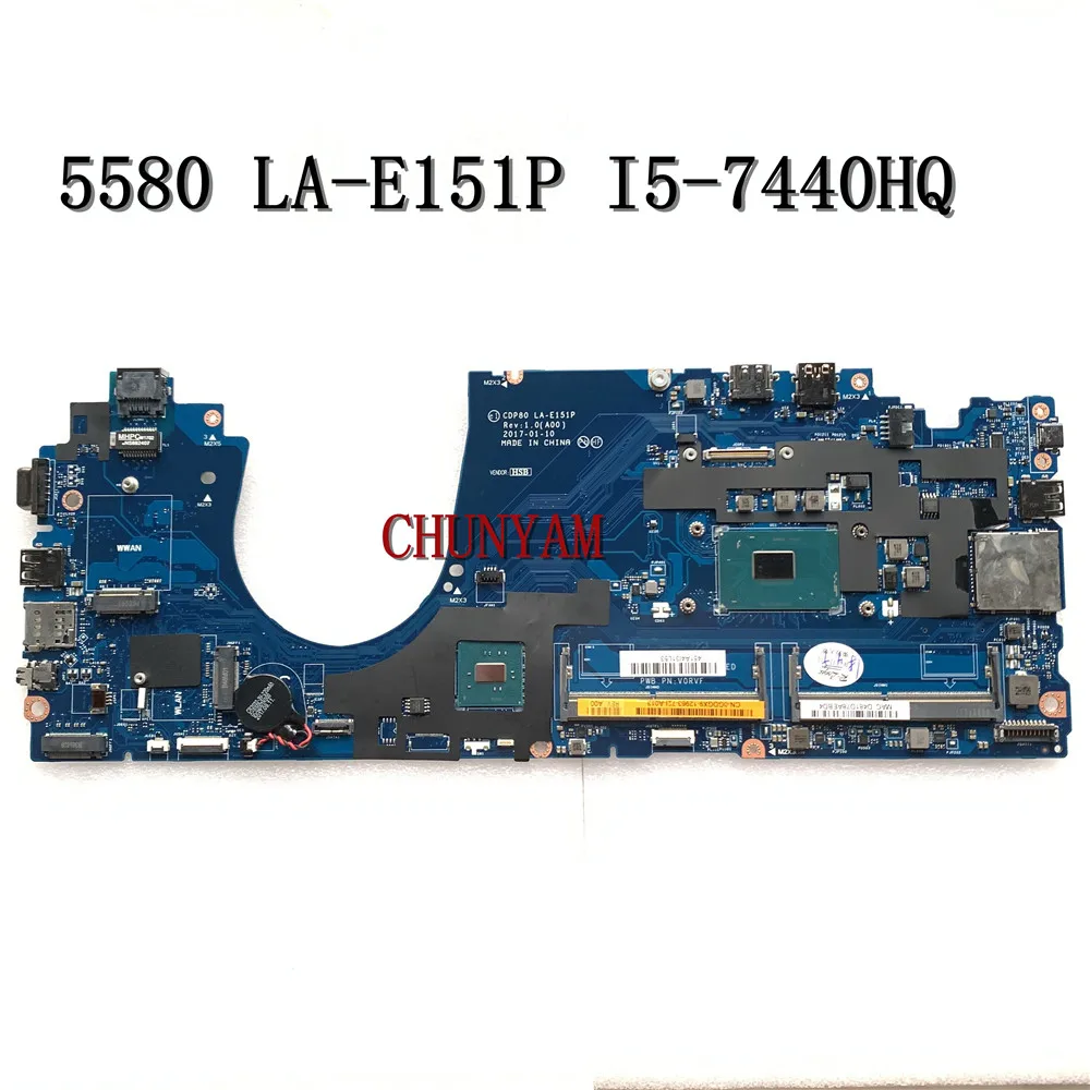 NEW CDP80 LA-E151P For Latitude 5580 15" E5580 Laptop Notebook Motherboard I5-7440HQ CN-0GDGX9 GDGX9 Mainboard 100%Tested | Компьютеры