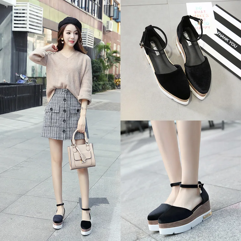 Ozhouzhan 2019 New Style Spring And Summer Straight-line Buckle Women's Closed-toe Platform Thick Bottomed Waterproof Platform S
Ozhouzhan 2019 New Style Spring And Summer Straight-line Buckle Women's Closed-toe Platform Thick Bottomed Waterproof Platform S