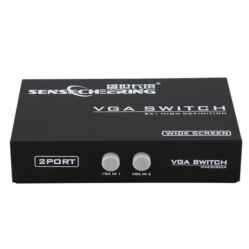 VGA Switch 2X1 FHD 1080P@60Hz 2 VGA Signal in 1 VGA Signal Out 2x1 VGA Switch BOX for HDTV PC Computer Laptop Monitor
VGA Switch 2X1 FHD 1080P@60Hz 2 VGA Signal in 1 VGA Signal Out 2x1 VGA Switch BOX for HDTV PC Computer Laptop Monitor
