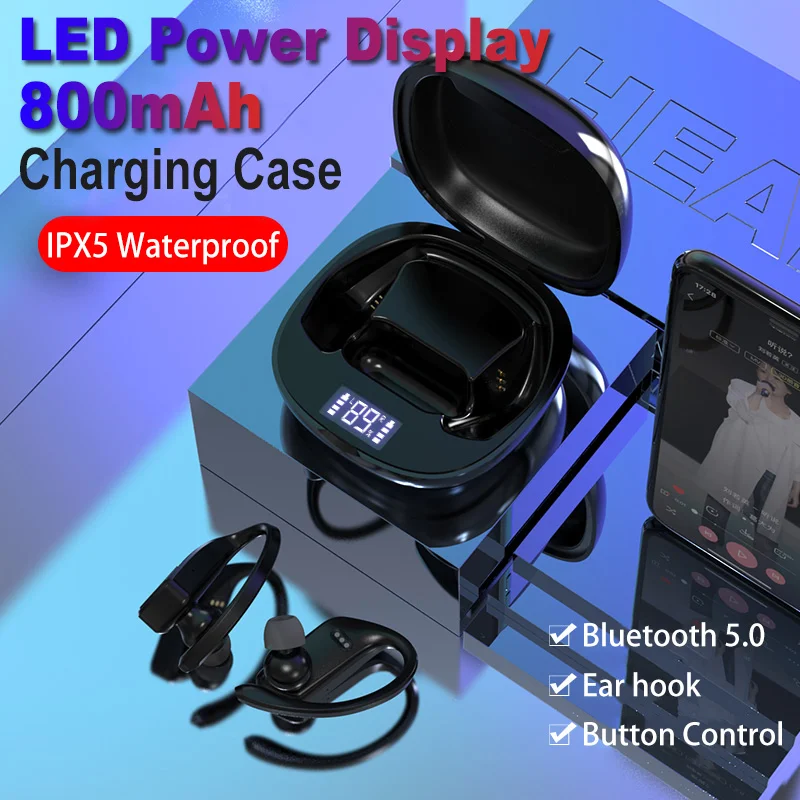 T11 Led Display Bluetooth Earphones TWS Wireless Sports headphones earburds Waterproof 8D Stereo Handsets with MIC charging case
T11 Led Display Bluetooth Earphones TWS Wireless Sports headphones earburds Waterproof 8D Stereo Handsets with MIC charging case