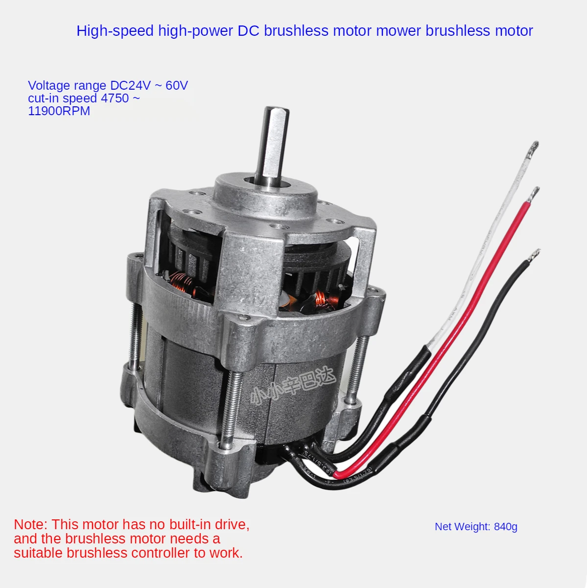 High-power brushless DC motor 36V/48V, large torque and strong magnetic motor, suitable for lawn mower car washing machine
High-power brushless DC motor 36V/48V, large torque and strong magnetic motor, suitable for lawn mower car washing machine