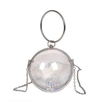 Summer transparent women's bag new 2020 New Retro round women's handbag chic messenger Single Shoulder Bag Fashion beach bag
Summer transparent women's bag new 2020 New Retro round women's handbag chic messenger Single Shoulder Bag Fashion beach bag
