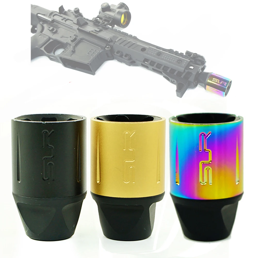 

TOtrait Alloy CCW SLR SLH 14mm Negative Thread Barrel Brake Cap Airsoft AEG GBB AR15 M4/M16 Airgun Paintball Accessories