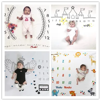 Infant Monthly Record Growth Milestone Blanket Newborn Photography Props Cloth Background Photo Blanket Hundred days Blanket
Infant Monthly Record Growth Milestone Blanket Newborn Photography Props Cloth Background Photo Blanket Hundred days Blanket