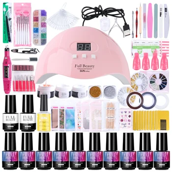 Manicure Set with uv Lamp 5/8/10pcs Gel Nail Polish Set Finger Extension Polygel Kit Electric Nail Drill Nail Art Tools LA1574-1
Manicure Set with uv Lamp 5/8/10pcs Gel Nail Polish Set Finger Extension Polygel Kit Electric Nail Drill Nail Art Tools LA1574-1