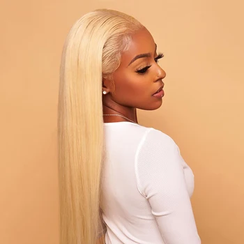 T Lace 613 Honey Blonde Color Remy Brazilian 150% Straight Wig Lace Front Human Hair Wig 8-26 Ombre Closure Wig for Black Women
T Lace 613 Honey Blonde Color Remy Brazilian 150% Straight Wig Lace Front Human Hair Wig 8-26 Ombre Closure Wig for Black Women