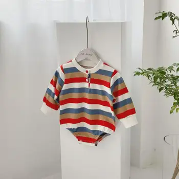 3-6-24M Newborn Infant Baby Boys Girls Rainbow Rompers Long Sleeve Cotton One Piece Striped Jumpsuit Autumn Korean Kids Clothes
3-6-24M Newborn Infant Baby Boys Girls Rainbow Rompers Long Sleeve Cotton One Piece Striped Jumpsuit Autumn Korean Kids Clothes