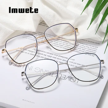 Imwete Anti Blue Light Glasses Frame Women Men Clear Polygon Eyeglasses Ladies Big Frames Transparent Lens Metal Spectacles
Imwete Anti Blue Light Glasses Frame Women Men Clear Polygon Eyeglasses Ladies Big Frames Transparent Lens Metal Spectacles