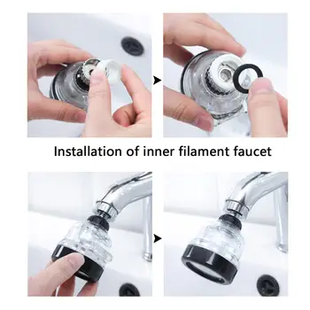 360 Degree Rotary Faucet Pressurized Flower Sprinkler Shower Bathroom Nozzle Head Bubbler Kitchen Tap Saver Anti-splash Ada P2M6 
360 Degree Rotary Faucet Pressurized Flower Sprinkler Shower Bathroom Nozzle Head Bubbler Kitchen Tap Saver Anti-splash Ada P2M6