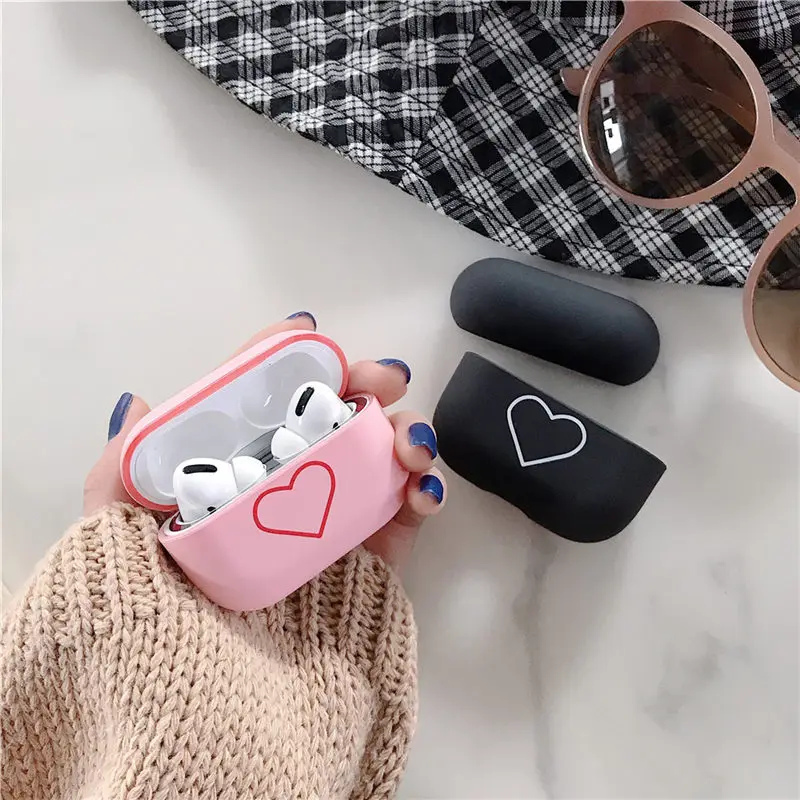 Чехол для беспроводных наушников Kjoew в виде сердца Apple AirPods Pro3 защитный чехол