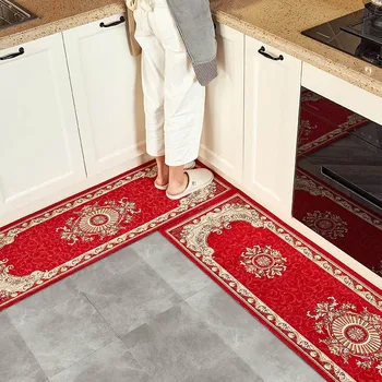 European Kitchen Mat Jacquard Anti Slip Long Floor Mat Entrance Doormat Anti Oil Waterproof Kitchen Carpet for Home Restaurant
European Kitchen Mat Jacquard Anti Slip Long Floor Mat Entrance Doormat Anti Oil Waterproof Kitchen Carpet for Home Restaurant