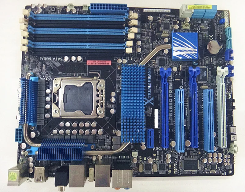 P6X58D Premium DDR3 LGA 1366 X58 Desktop Motherboard for I7 cpu 24GB USB2.0 USB3.0 motherboard | Компьютеры и офис