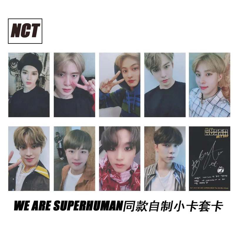 Фотокарта kpop NCT 9 шт./компл. фотоальбом WE ARE SUPERHUMAN хорошее качество HD nct 127 dream для