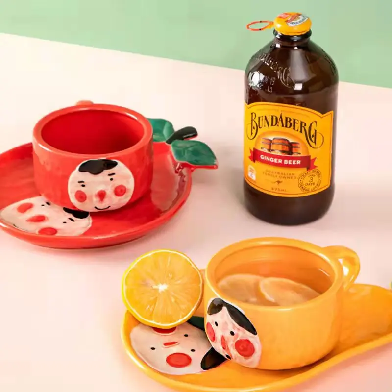 Creative Ins Feng Shui Fruit Cup Plate Ceramic Coffee Mug Japanese Lovely Women's Milk Breakfast Cup Household Tableware Set
Creative Ins Feng Shui Fruit Cup Plate Ceramic Coffee Mug Japanese Lovely Women's Milk Breakfast Cup Household Tableware Set