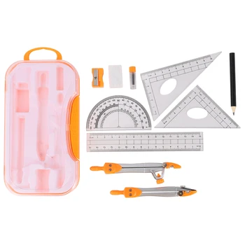 1 Set Compasses Set Durable Useful Plastic Math Tool Set Drawing Ruler Tool Math Ruler Set for Teacher Students Painter
1 Set Compasses Set Durable Useful Plastic Math Tool Set Drawing Ruler Tool Math Ruler Set for Teacher Students Painter